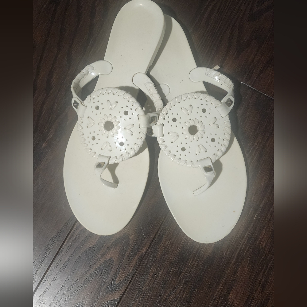 Jack Rogers White Sandals